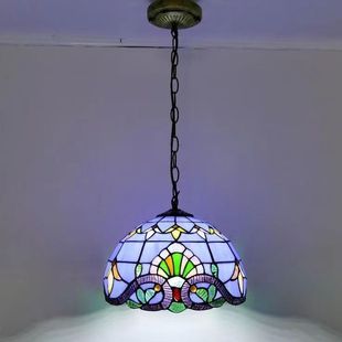 灯饰灯具帝凡尼复古吊灯玻璃欧式客厅卧室彩色玻璃吊灯