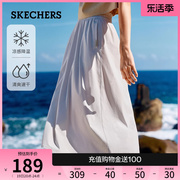 skechers斯凯奇夏季中长款速干凉感半裙a字休闲百搭学院伞裙女装