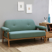 北欧实木时尚简约现代客厅日式小户型单人双三人拆洗布艺沙发家具
