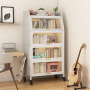 儿童书架置物架落地多层简易客厅可移动玩具收纳家用书柜置物柜