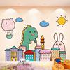儿童房贴画卧室墙面，装饰墙纸自粘宝宝房间，墙贴纸卡通可爱恐龙