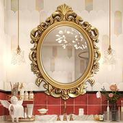 欧式椭圆防水浴室镜卫浴，镜梳妆镜酒店美容院，装饰挂镜复古卫生间镜