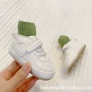 春秋男女宝宝01岁高帮，婴儿软底防滑运动新生儿，鞋防掉跟学步单鞋