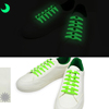 适配货源创意牛角形夜光，懒人鞋带免绑荧光硅胶鞋带