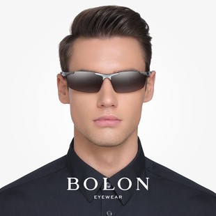 bolon偏光太阳镜运动型，方框墨镜男潮开车个性眼镜bl2282