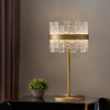 后现代轻奢全铜玻璃片台灯客厅卧室样板房简约个性高级感创意台灯