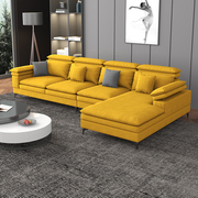 啊点 北欧客厅科技绒布沙发轻奢风简约超软现代乳胶布艺沙发ad510