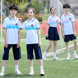 五六七年级小学生校服夏季短袖套装初中生男女儿童统一运动会班服