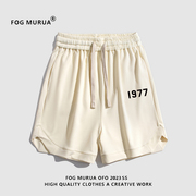 fogmurua复线第七季主线(季，主线)短裤运动休闲男女，情侣1977五分裤潮高街b