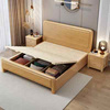 榉木实木床，1.8双人床工厂简约现代1.5m1.2单人床1.35米儿童床