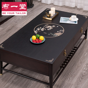中式皮革茶几垫防水防油免洗桌布，6211中国风，轻奢盖布餐桌垫布台布