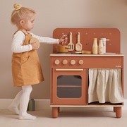 ins北欧风儿童厨房玩具木质，仿真过家家玩具厨具餐具蛋糕披萨早教