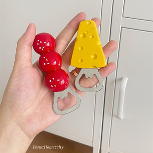 创意磁吸开瓶器糖葫芦奶酪，设计开盖神器冰箱贴瓶盖起子家用可爱