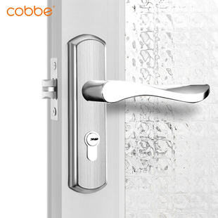 卡贝卫生间门锁家用通用型浴室把手锁具厕所洗手间铝合金玻璃单舌