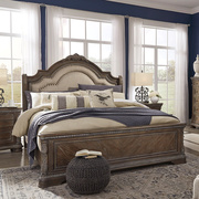 法式复古实木床双人床1.8米美式雕花主卧婚床卧室欧式橡木床