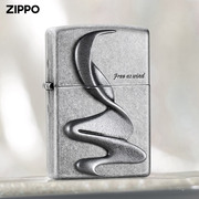 zippo煤油打火机之宝仿古银创意徽章，个性创意男礼物风眷套装