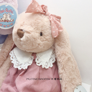 可爱穿衣小兔子公仔兔兔玩偶，柔软小孩抱手拿毛绒创意生日礼物