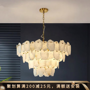 新中式云石客厅吊灯样板间别墅设计师创意卧室书房展厅民宿灯具