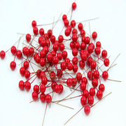 圣诞树花环情人节藤圈DIY配件红色仿真单头小浆果发财果装饰材料
