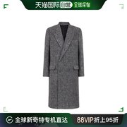 香港直邮Fendi 芬迪 男士 灰色双排扣长款大衣 FF0621AGZ6