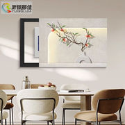 新中式电表箱装饰画客厅绿植光影挂画现代简约遮挡电表盒推拉壁画