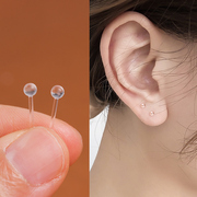树脂耳棒耳钉小巧养耳棒养耳洞，学生透明隐形耳骨棒塑料耳棍防堵针