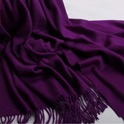 秋冬围巾披肩两用超长纯色紫色加厚男女，韩版斗篷大红色围巾