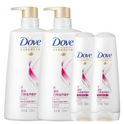 多芬洗发水700mlx2瓶+护发素195mlx2瓶多芬日常滋养修护洗护套装