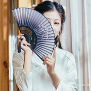 杭州古风折扇女式随身便携夏季旗袍小巧扇子中国风汉服折叠扇舞蹈