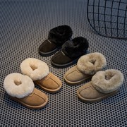 儿童雪地靴加绒加厚2023女童大棉鞋，保暖棉靴防水防滑短靴冬季