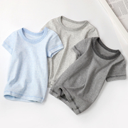 3件装 条纹系儿童短袖T恤 男女宝宝纯棉薄款半袖打底衫无荧光夏季