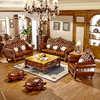 欧式沙发别墅家具客厅茶几电视柜组合沙发类工厂定制真皮沙发