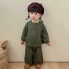 ins韩版小童春秋冬装女童毛衣，套装宝宝针织上衣，裤子超洋气两件套