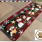 雪人地垫耶诞地垫家用厨房耶诞节地毯耶诞款系列地垫吸水防滑地垫
