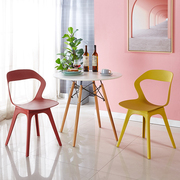 北欧塑料餐椅简约舒适家用椅，子网红靠背休闲椅，久坐办公椅酒店洽谈