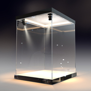 亚克力展示盒适用乐高玩具模型高达手办玻璃带灯发光防尘罩可定制