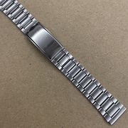 手表配件18mm钢表带折叠扣平口包片表链带，长约17cm修表配件