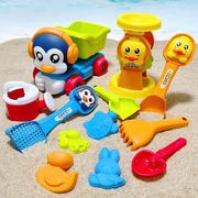 宝宝沙滩玩具车儿童戏水挖沙土工具沙漏铲子桶海边玩沙子套装沙池