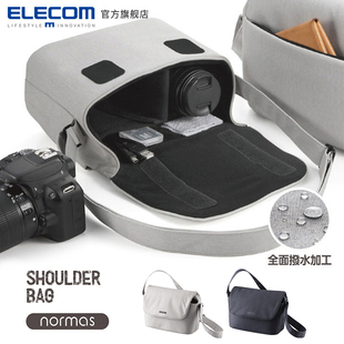 elecom单反单肩小包佳能微单收纳包,多空间分层收纳简约设计