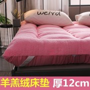 羊羔绒软床垫床褥子1.5m1.8米折叠榻榻米，单双人(单双人，)学生宿舍地铺垫被