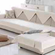 23加厚亚麻沙发垫四季通用高档c防滑j新中式实木纯色坐垫皮沙发