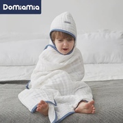 荷兰Domiamia/哆咪呀 新生儿浴巾婴儿浴巾有机棉6层纱布连帽浴巾