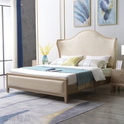 美式轻奢实木床1.8米双人床 1.5m欧式公主床储物床主卧软靠床婚床