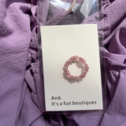 rtep气泡系列韩国ins进口瓷珠透明手工，编织花朵戒指女质感指环