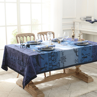 ekelund美式桌布长方形高级感轻奢风餐桌布欧式茶几台布高端家用