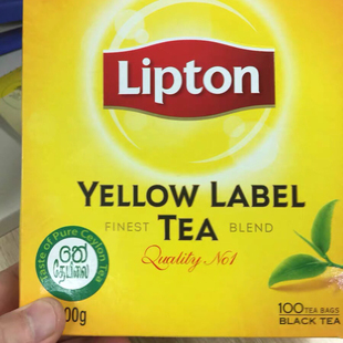 办公室奶茶店斯里兰卡红茶Lipton black tea yellow lapel 200g