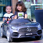 儿童电动汽车双座四轮遥控摇摆越野宝宝玩具，车可坐双人婴儿小孩车
