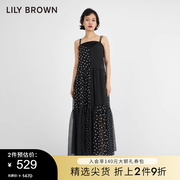 LILY BROWN春夏 法式长裙拼接女吊带连衣裙LWFO212012
