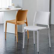 关于白网红ins塑料餐椅家用小户型，餐厅餐桌椅子，靠背奶茶店休闲椅