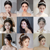 韩式新娘头饰珍珠，套装结婚礼服发饰，项链耳环合金婚纱饰品